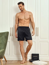 [Zwart] SilkSilky-NL Mens Sleep Bottoms 005
