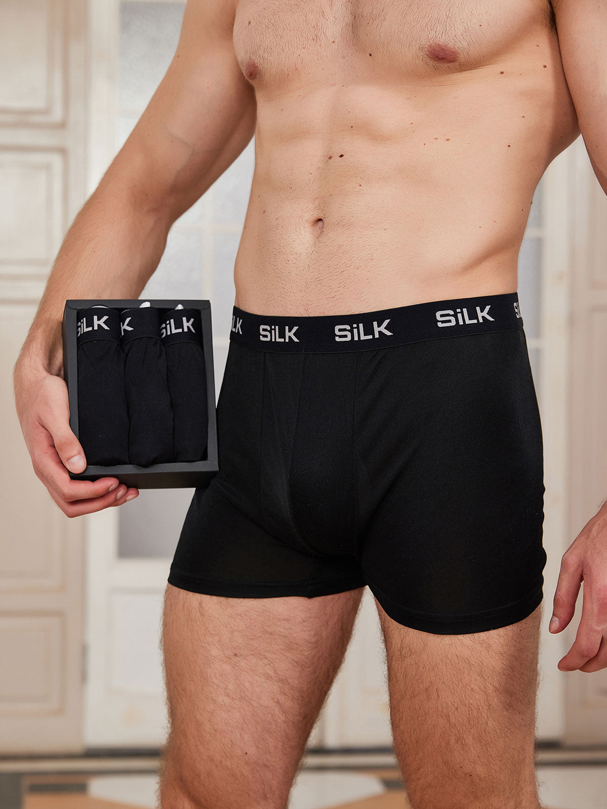 [Zwart] SilkSilky-NL Mens Underwear 001