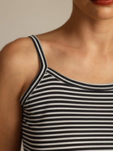 [Zwarte Streep] SilkSilky-NL Square Neck Cami-Top 007