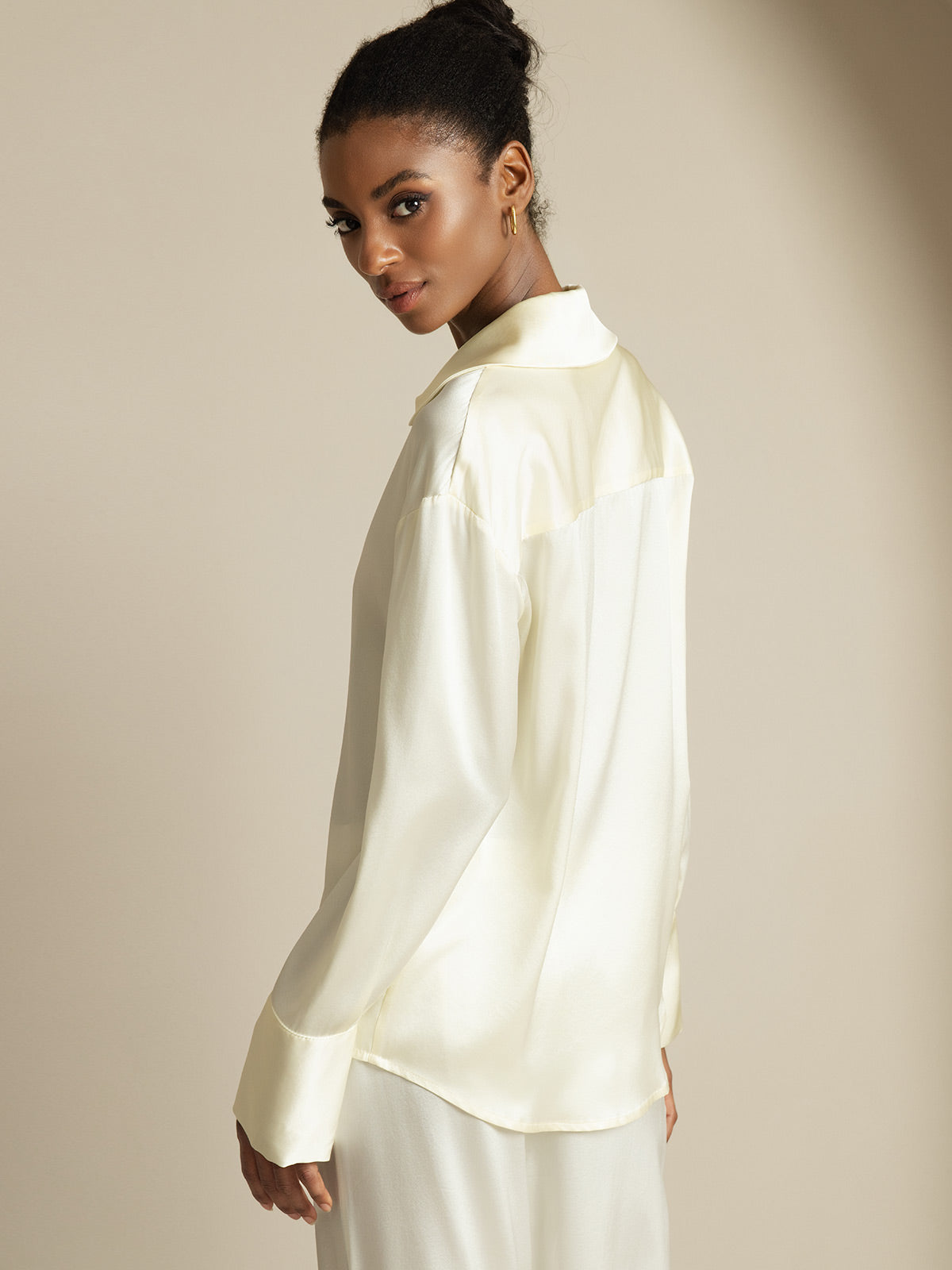 [Ivoor] SilkSilky-NL 19Momme Zijde Womens Shirt 002