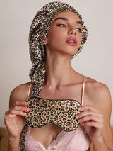 SilkSilky-NL Zijde Sleep Cap Leopard 004
