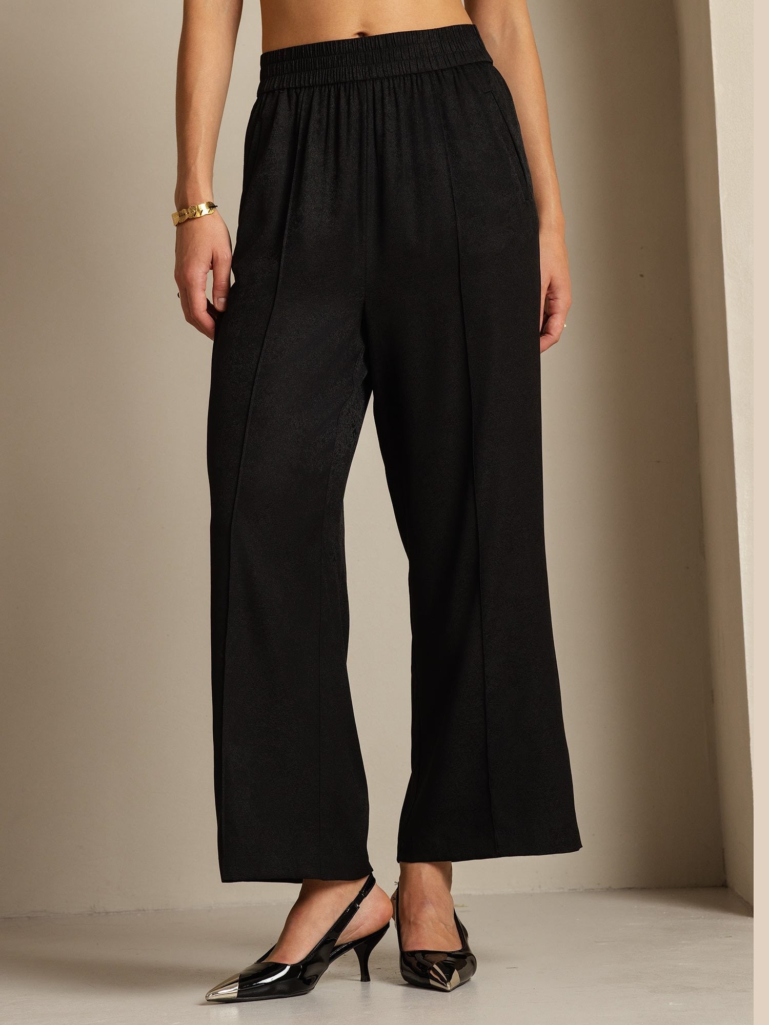 [Zwart] SilkSilky-NL 22Momme Zijde Womens Pants 005