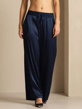 [Donkerblauw] SilkSilky-NL 19Momme Womens Pants 003