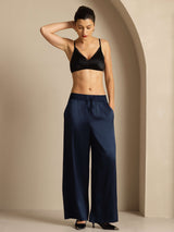 [Donkerblauw] SilkSilky-NL 19Momme Womens Pants 007