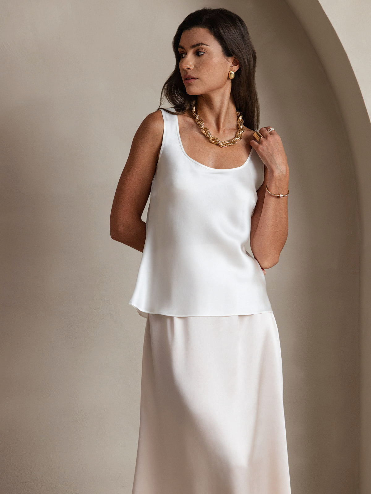 [Wit] SilkSilky-NL 19Momme Zijde Camisoles 003