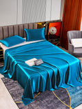 SilkSilky NL 22Momme Pure Silk Bedding Set Koningsblauw 002