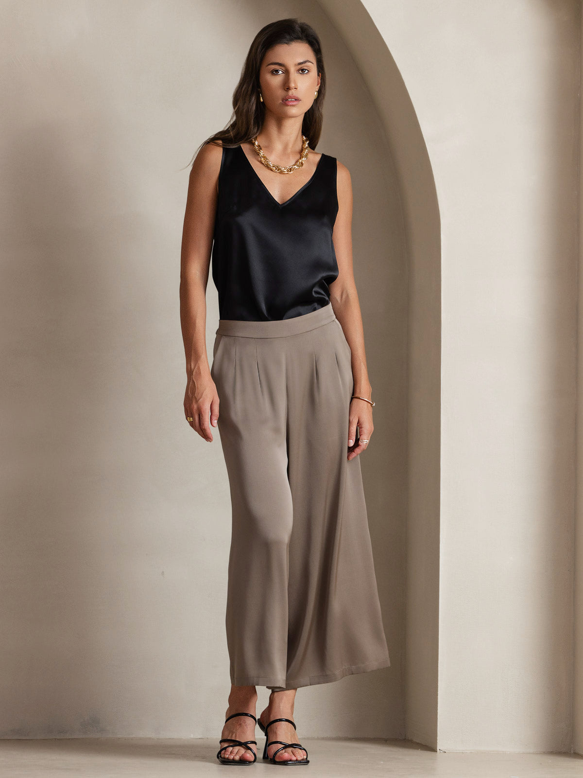 [Zwart] SilkSilky-NL 19Momme Zijde Camisoles 008