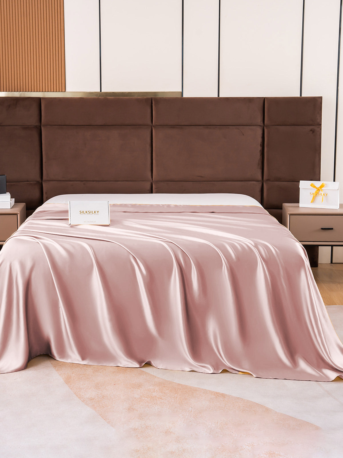 [Bleek Mauve] SilkSilky-NL 19Momme Sheet 003