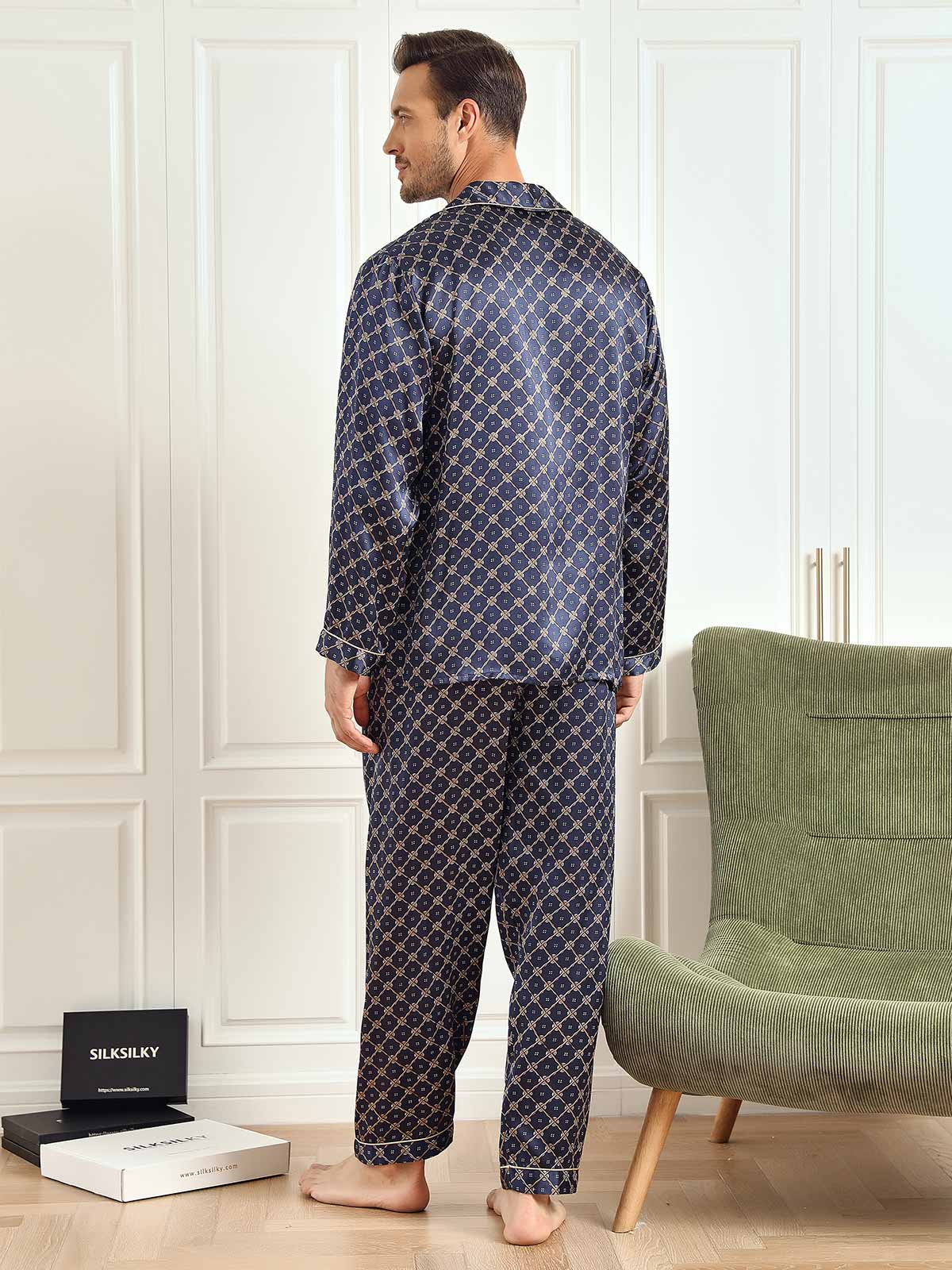 [Marine Ketting] SilkSilky-NL 19Momme Mens Pajamas 003