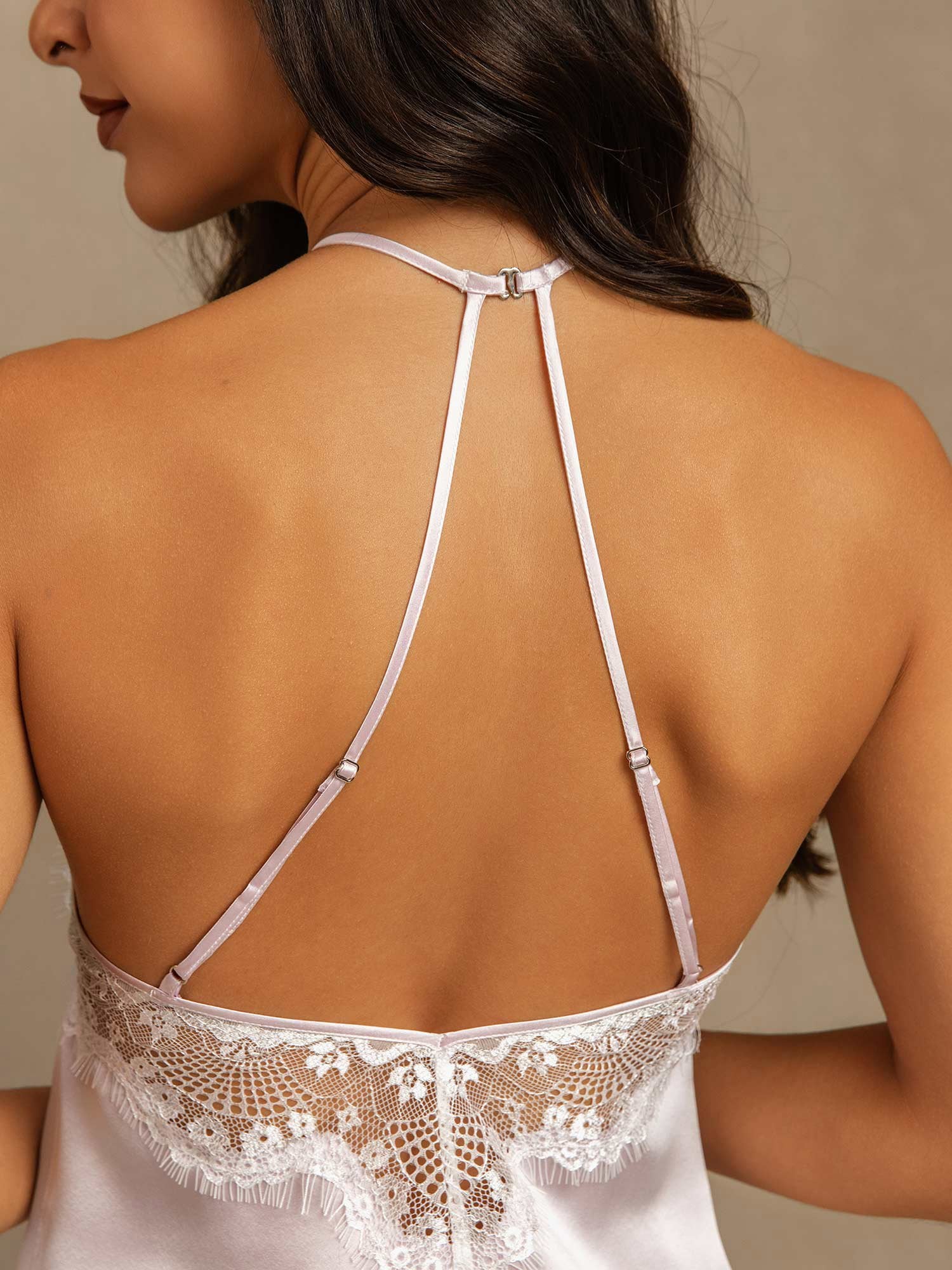 [Lavendel] SilkSilky-NL Sleeveless Camisole Set 006