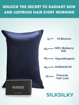 [Donkerblauw] SilkSilky-NL 19Momme Pillowcase 003