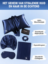 [Donkerblauw] SilkSilky-NL 19Momme Pure Silk Pillowcase Set 002