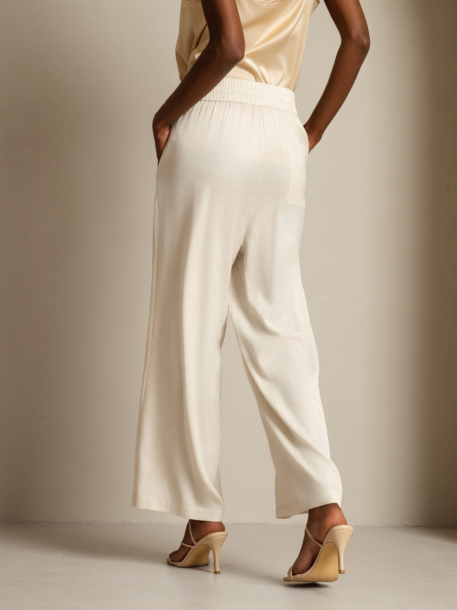 [Beige] SilkSilky-NL 22Momme Zijde Womens Pants 002
