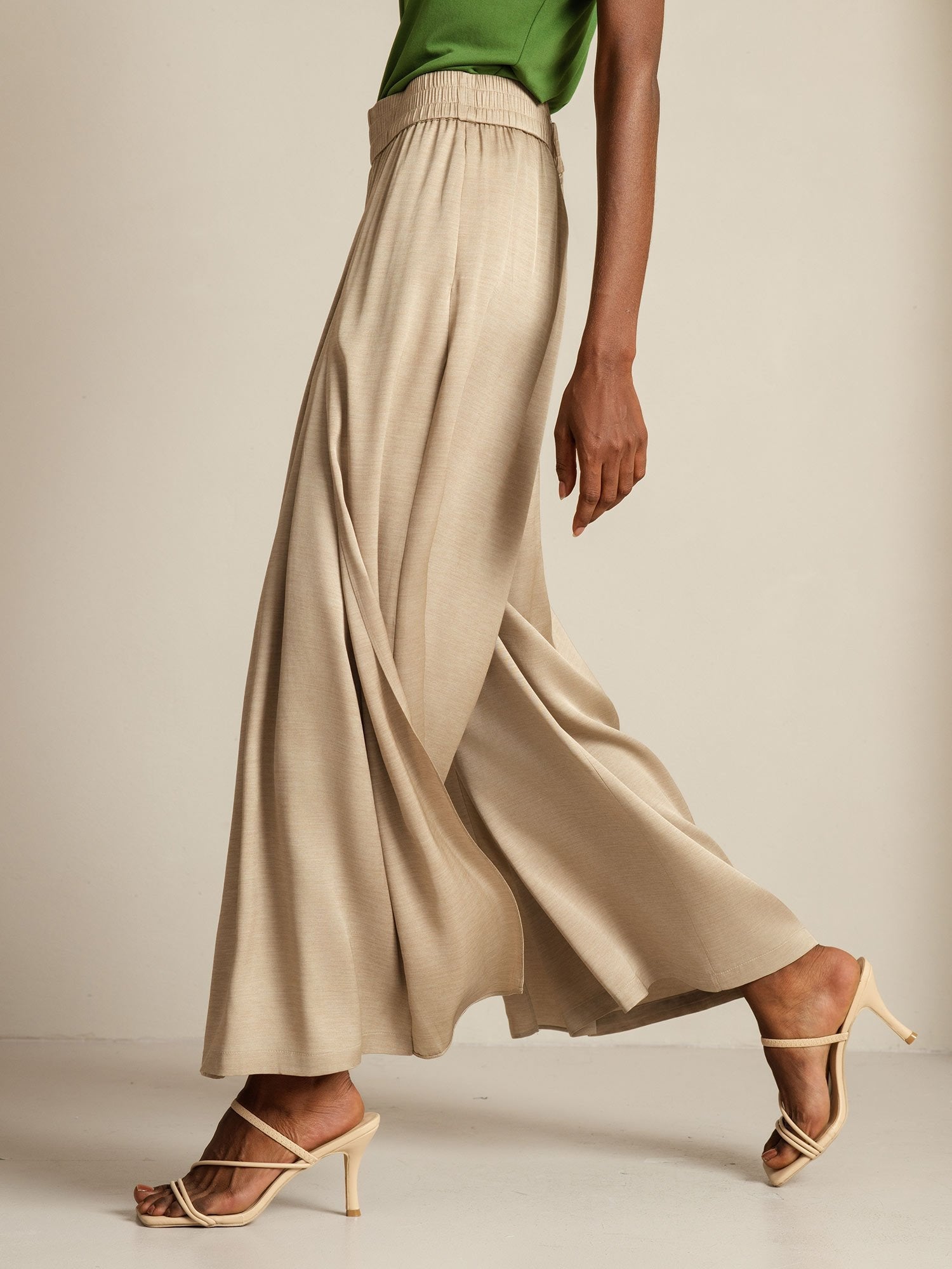 [Tan] SilkSilky-NL 19Momme Zijde Womens Pants 007