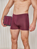 SilkSilky NL Zijde Gebreid Mens Underwear Wijn 001