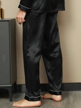 [Zwart] SilkSilky-NL Mens Sleep Bottoms 005,