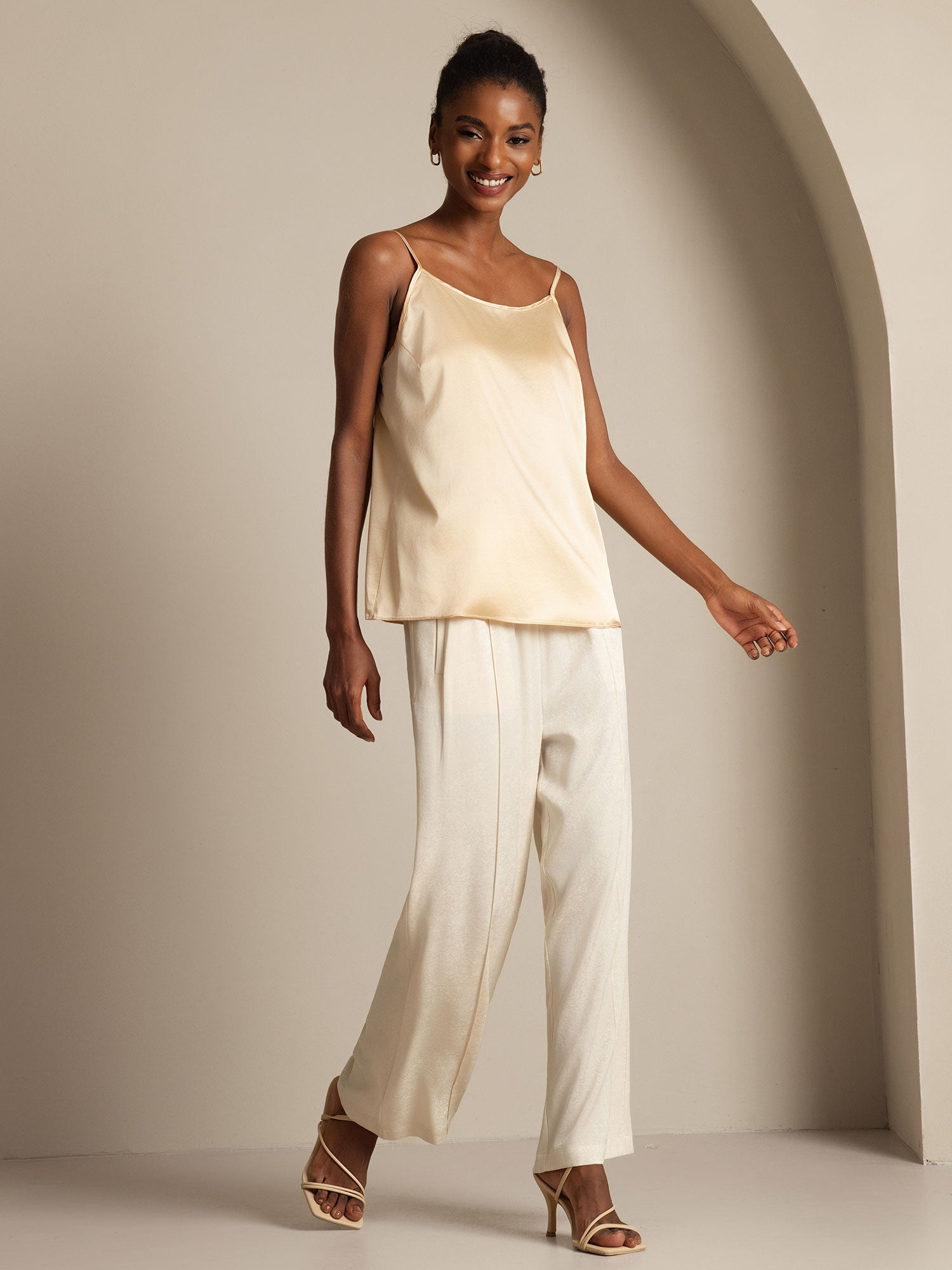 [Champagne] SilkSilky-NL 19Momme Zijde Camisoles 007