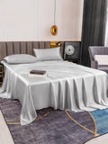 SilkSilky NL 19Momme Pure Silk Bedding Set Zilver 003