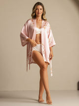 [Roze] SilkSilky-NL 3/4 Sleeve Dames Kamerjas 006