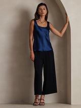 [Donkerblauw] SilkSilky-NL Sleeveless Cami-Top 006