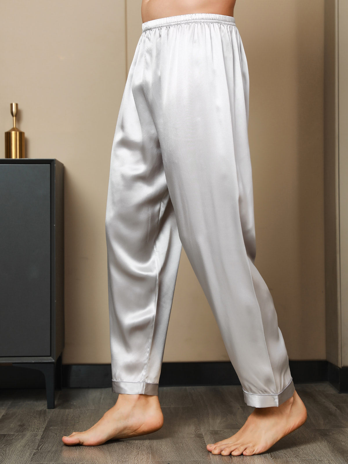 [Grijs] SilkSilky-NL Mens Sleep Bottoms 005