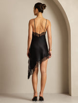 [Zwart] SilkSilky-NL Zijde Dress 002