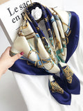 SilkSilky NL Pure Silk Scarf Donkerblauw 001