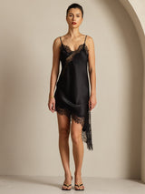 [Zwart] SilkSilky-NL Zijde Dress 001