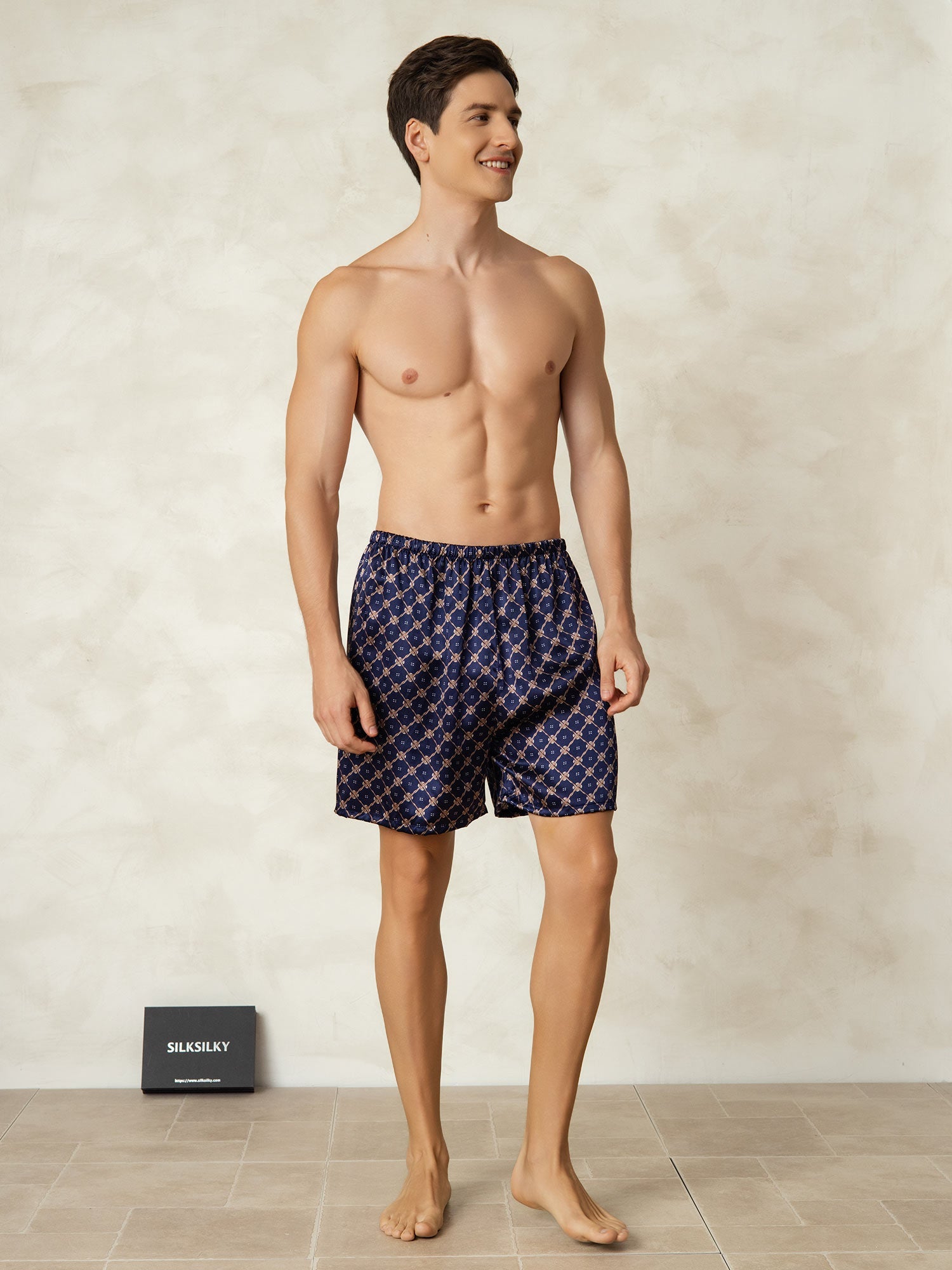 [Marine Ketting] SilkSilky-NL 19Momme Mens Sleep Bottoms 006