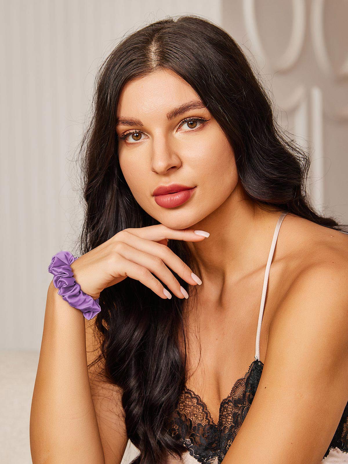 [Lavendel] SilkSilky-NL 19Momme Scrunchie 002