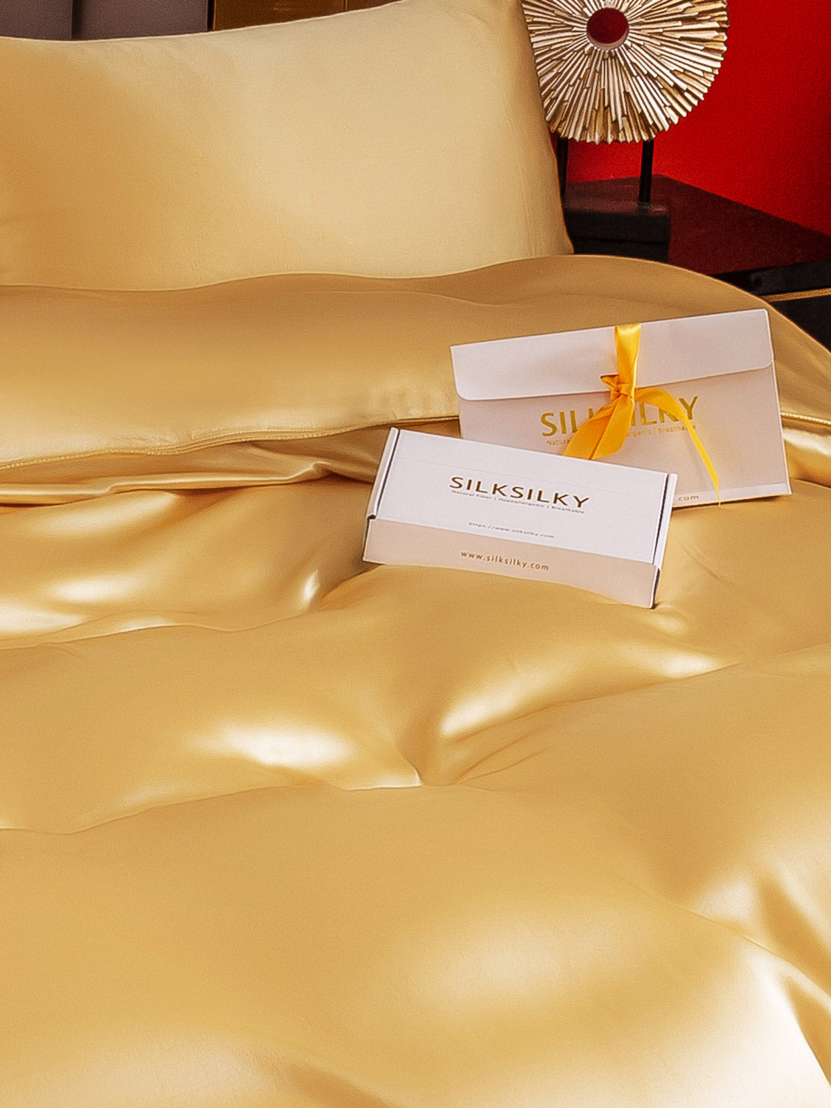 SilkSilky NL 22Momme Pure Silk Bedding Set Champagne 005