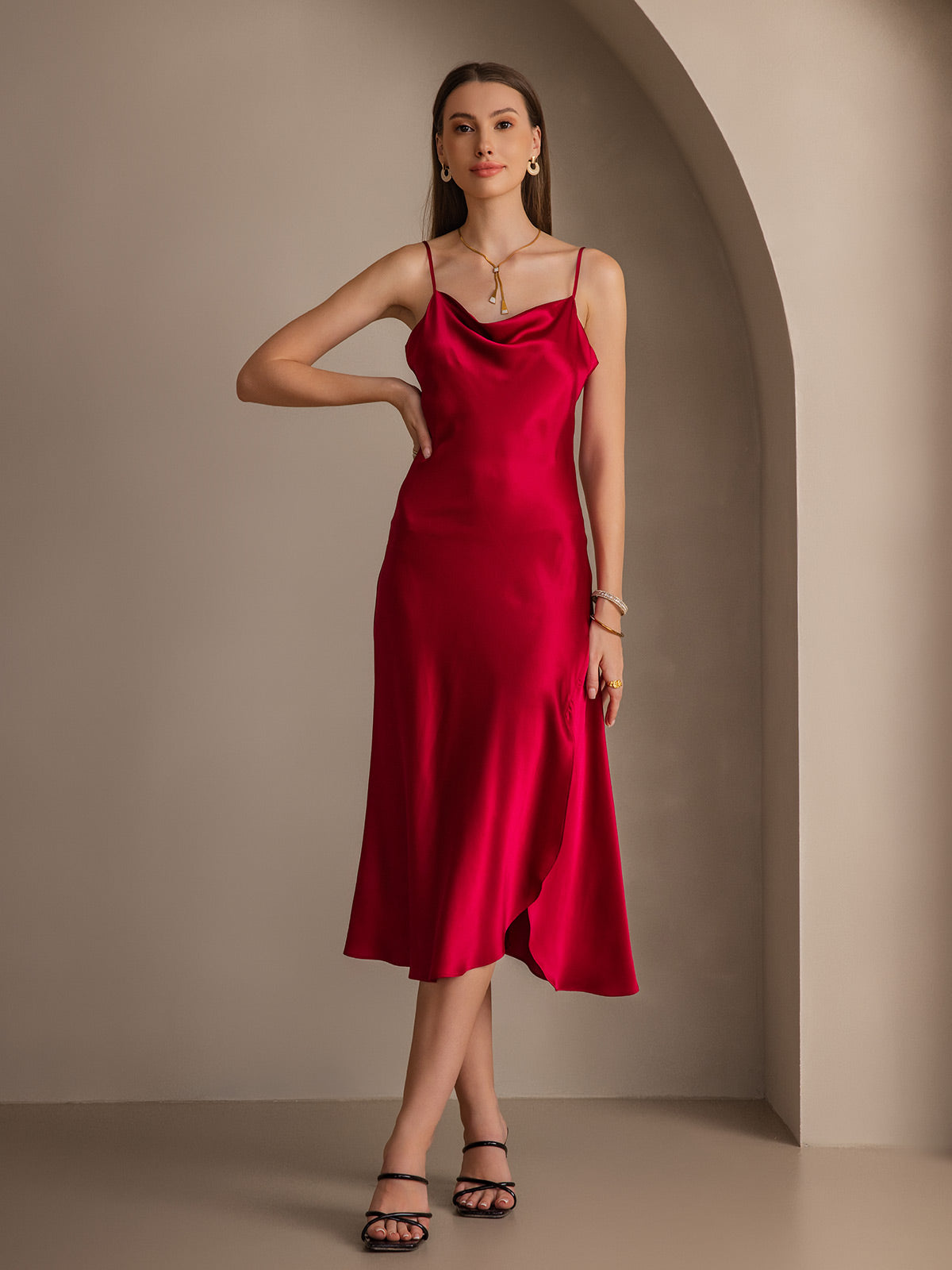 [Wijn] SilkSilky-NL 19Momme Dress 004