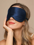 SilkSilky NL 19Momme Pure Silk Eye Mask Donkerblauw 002