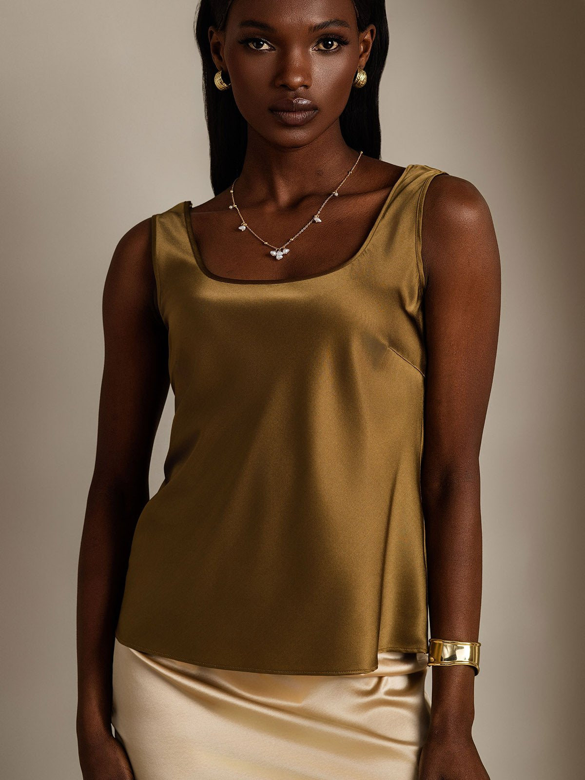 [Bruin] SilkSilky-NL 19Momme Zijde Camisoles 004