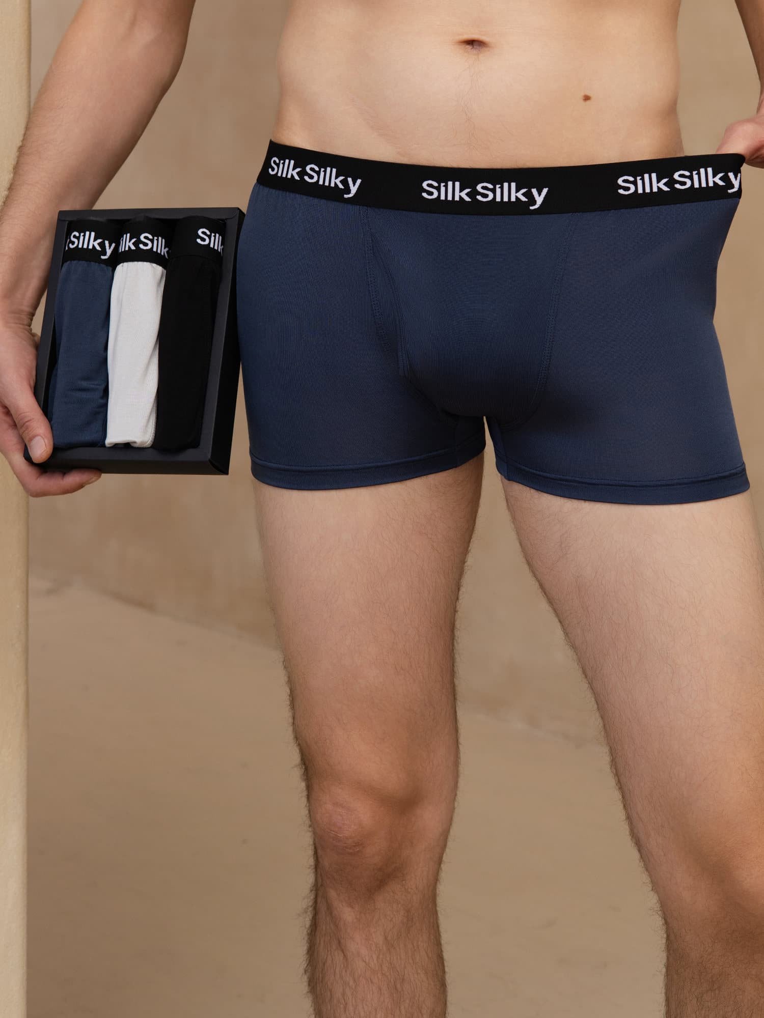 [Multi] SilkSilky-NL 100% Silk Jersey Heren Ondergoed 003