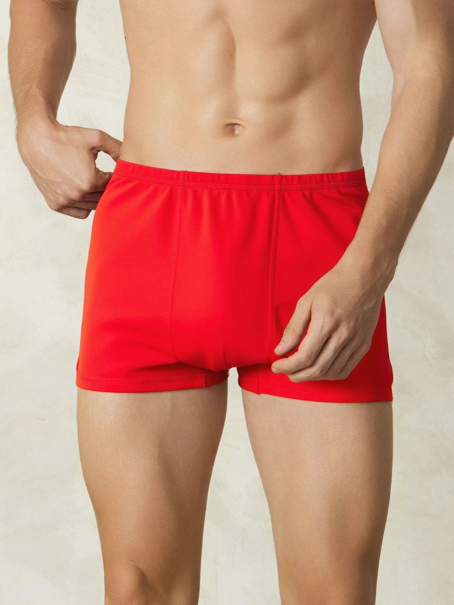 [Rode] SilkSilky-NL Zijde Gebreid Mens Underwear 002