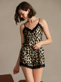 SilkSilky-NL V-Hals Cami-Set Leopard 006