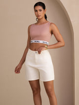 [Roze] SilkSilky-NL Sleeveless Crew Neck Cami-Top 008