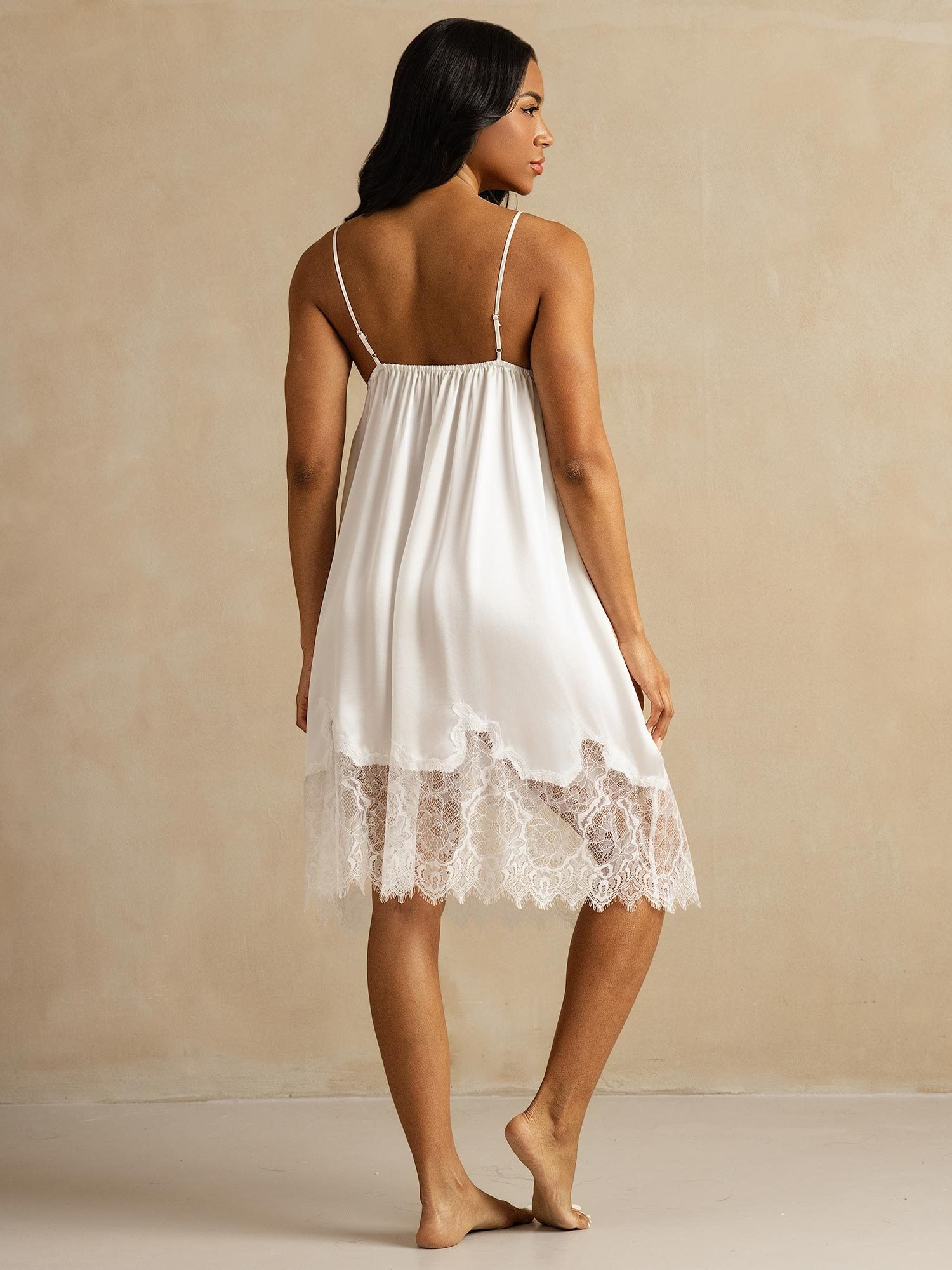 [Wit] SilkSilky-NL Zijde Nightgown 002