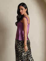 [Donkerpaars] SilkSilky-NL Sleeveless Cami-Top 002