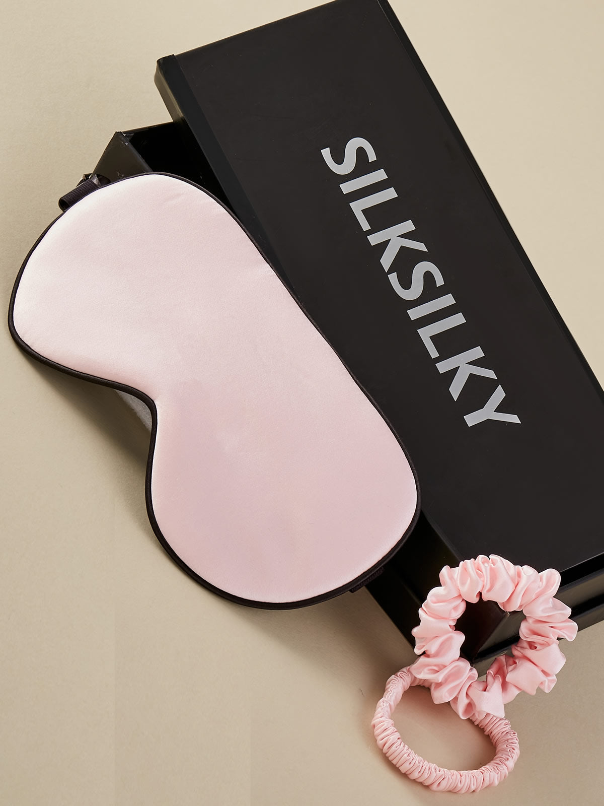 SilkSilky NL 19Momme Pure Silk Eye Mask Roze 002