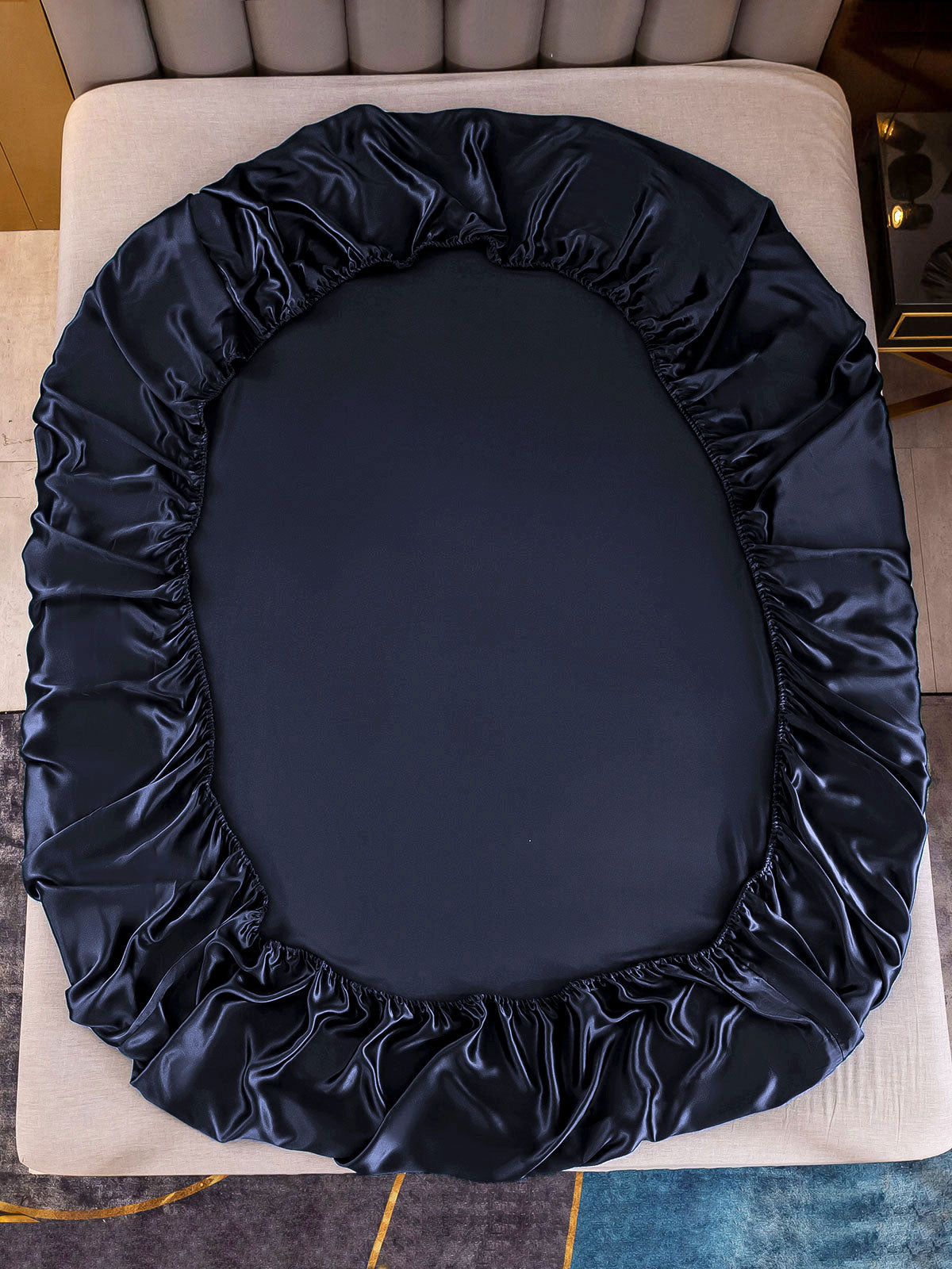 [Donkerblauw] SilkSilky-NL 19Momme Bedding Set 003