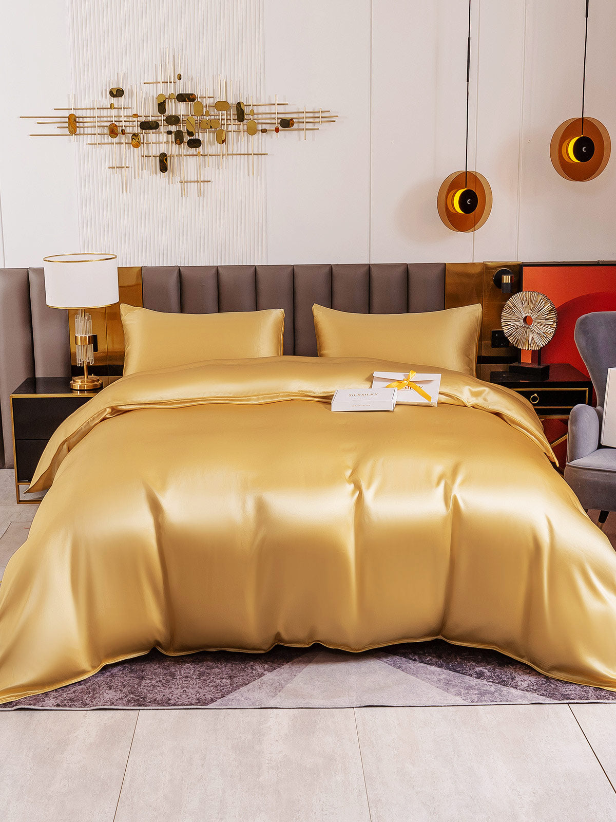 [Champagne] SilkSilky-NL 19Momme Bedding Set 002