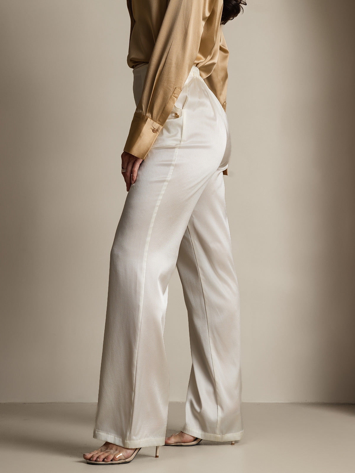 [Wit] SilkSilky-NL 19Momme Zijde Womens Pants 004