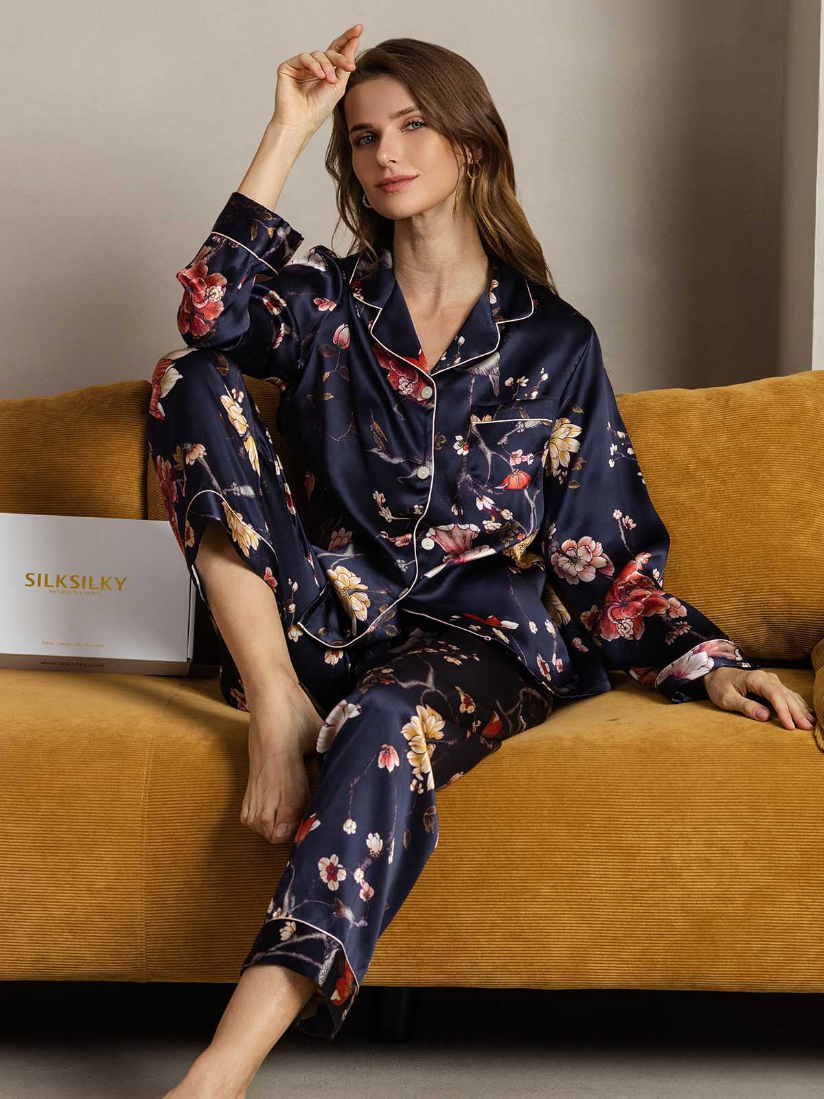 [Marine Bloemen] SilkSilky-NL Womens Pajamas 003