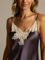 [Paars Grijs] SilkSilky-NL Zijde Nightgown 004,