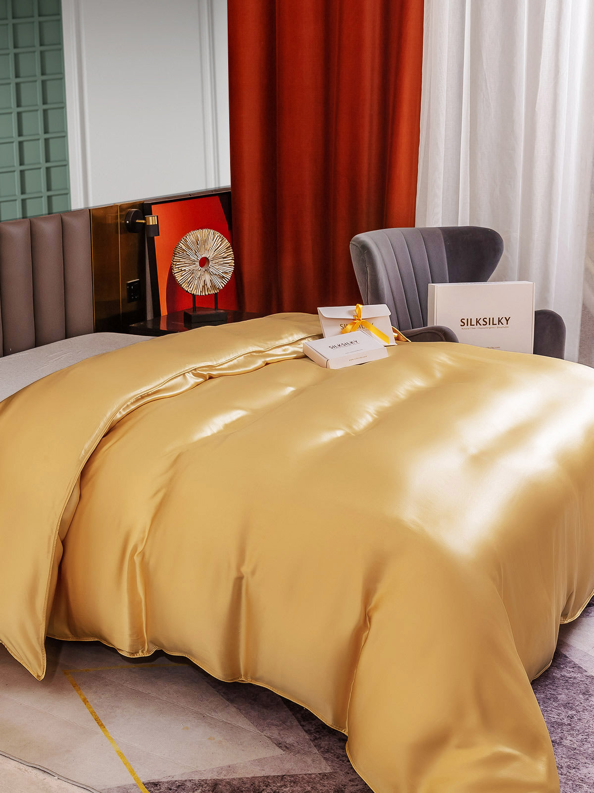 [Champagne] SilkSilky-NL 25Momme Duvet Cover 003