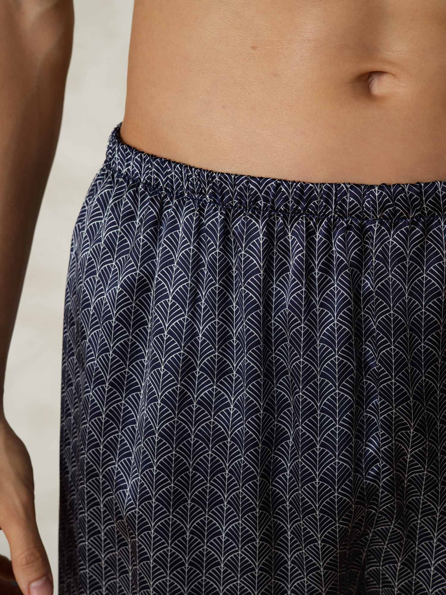 [Marine Ginkgo] SilkSilky-NL 19Momme Mens Sleep Bottoms 007