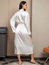 [Wit] SilkSilky-NL Long Sleeve Dames Kamerjas 002