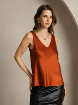 [Karamel] SilkSilky-NL Sleeveless V Neck Cami-Top 002